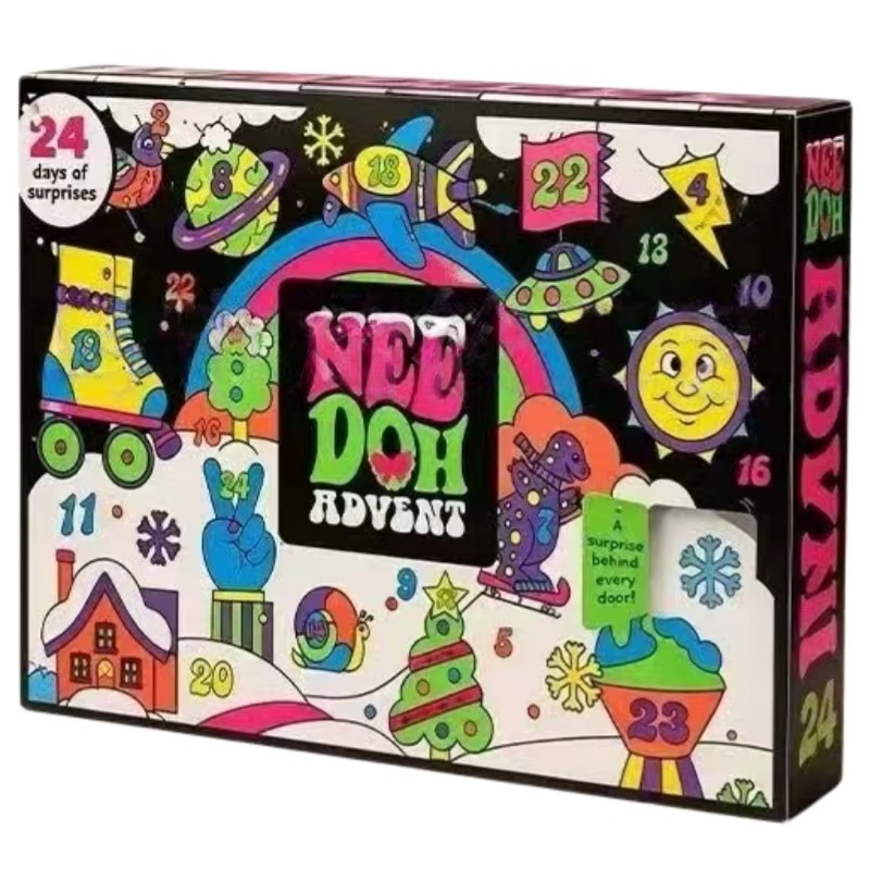 Advent Calendar Gift - 2026 Nieuwe NeeDoh Kerst-Adventskalender Cadeaubox, 24-daagse