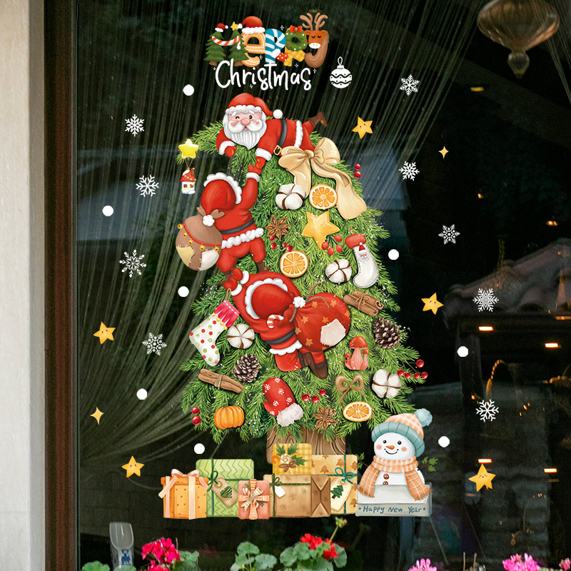 Snowflake Window Decal - 2025 Vrolijk Kerst Raam Glas Sticker