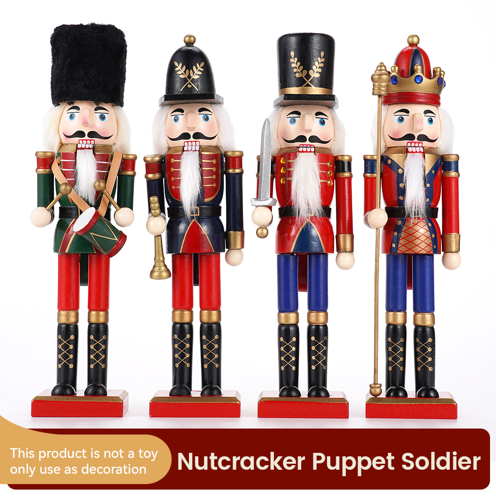 Nutcracker Figurine - 30 cm houten notenkraker ornament soldaat
