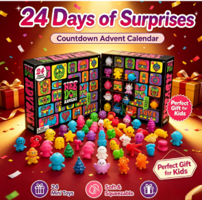 Advent Calendar Gift - 2026 NeeDoh Adventskalender Cadeau 24 Dagen