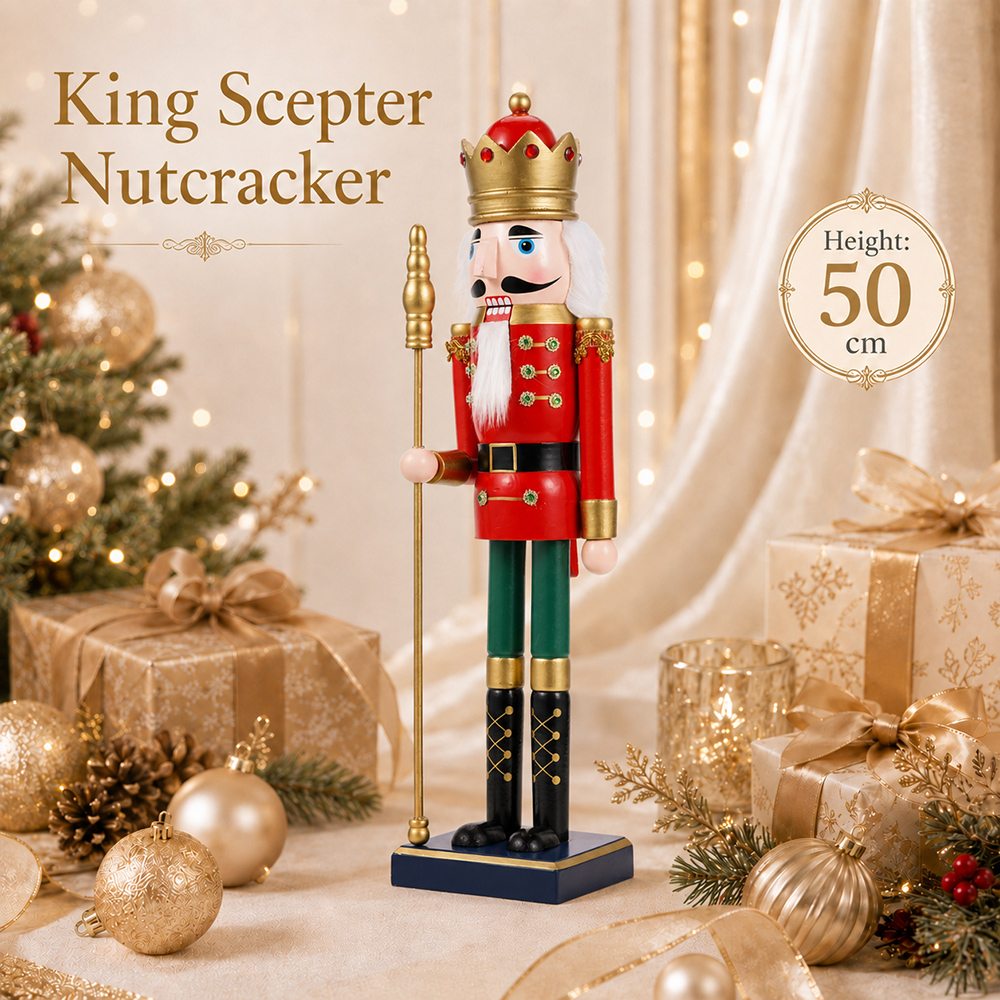 50CM Houten Notenkraker Scepte - Nutcracker Figurine recensie en prijs