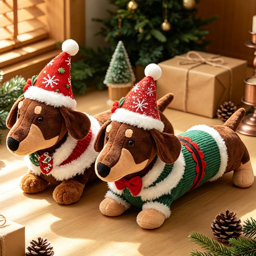 Dachshund Kerstknuffel Kerstde - Santa Hat Plush recensie en prijs