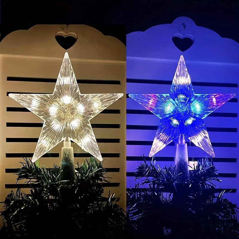 15cm Kerstdecoratie Gloeiende  - Star Tree Topper recensie en prijs