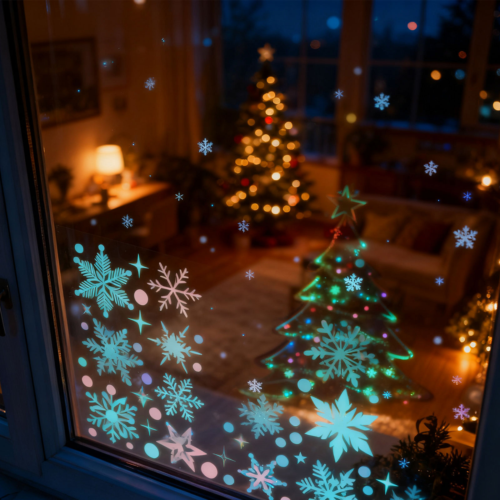 3 vellen sneeuwvlok kerst raam - Snowflake Window Decal recensie en prijs