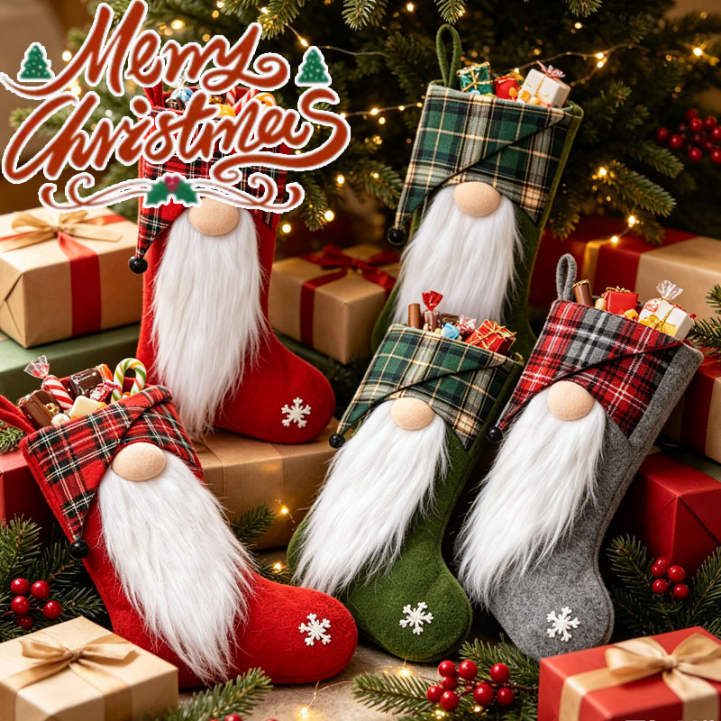 1-4 stuks Kerstcadeautjeszakje - Christmas Stocking Hanging recensie en prijs