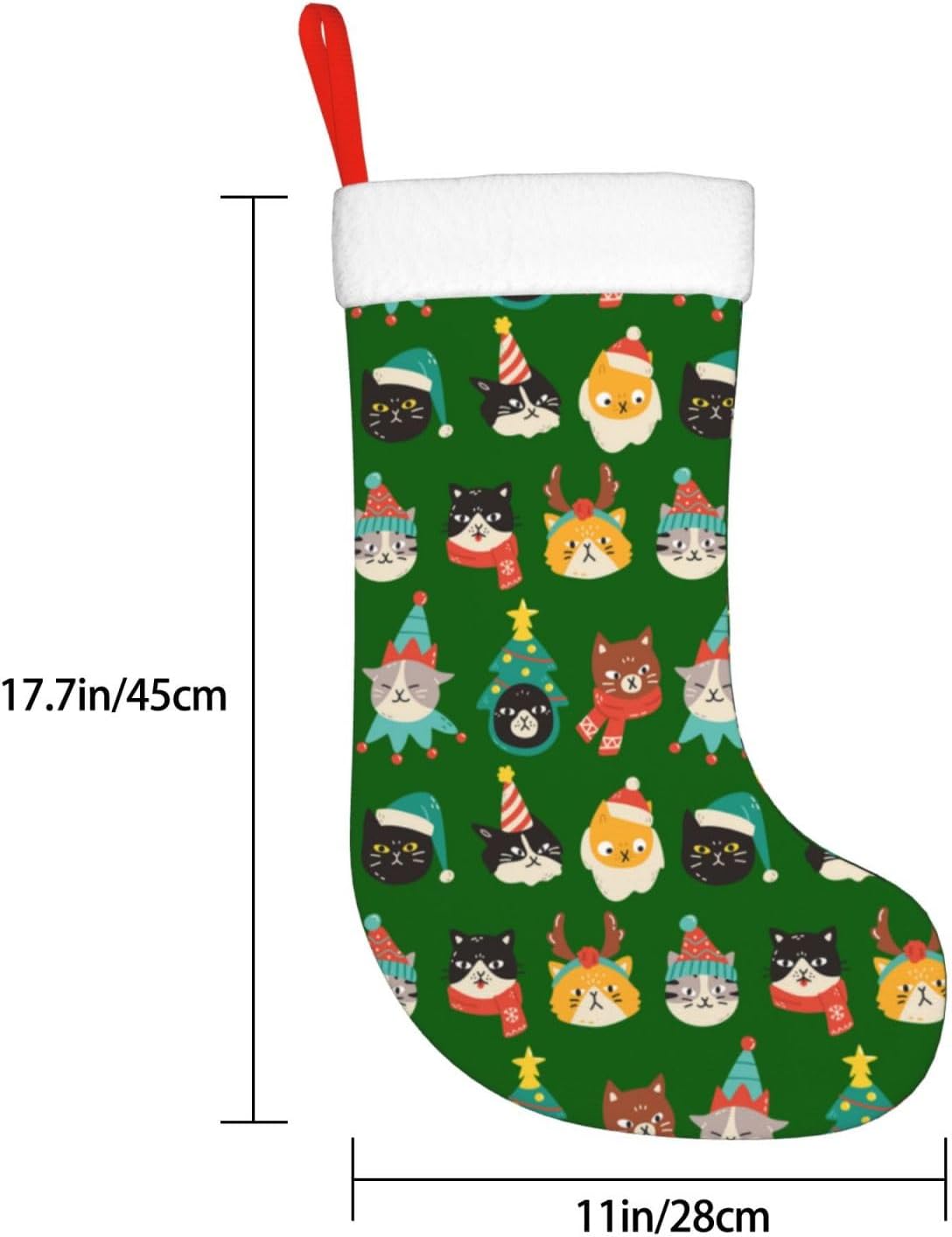 Leuke katten groene kerstsokke - Christmas Stocking Hanging recensie en prijs